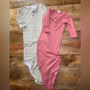 Larkspur Baby Knotted Gown Bundle. Size 0-3m.